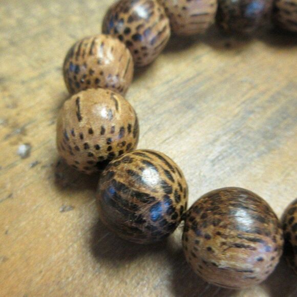 MERRISOTA JEWELRY Coconut Palm Tree Wood Stretch Bracelet Womens Size 7 Inch NEW - Picture 4 of 7